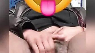 African Security Guard All Alone Masturbate At Work Inside Break Room