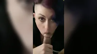 Punk hoe blows getting oral cream pied cleans the chamber