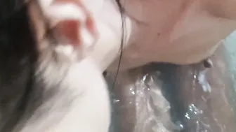 Restroom fucking  blowing  cum into mouth part one