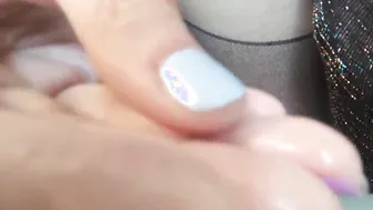 you love to lick juicy pink vagina after squirt . pretty close-up of masturbation to a noisy orgasm. gigantic twat