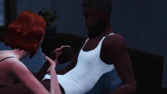 Mega Sims- Cheating ex-wife gangbanged by big black cock infront of hubby (Sims four)