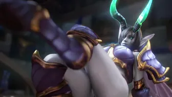 Demon Dreadlord Jaina Proudmore huge booty anal sex - Warcraft (Fpsblyck)