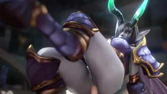 Demon Dreadlord Jaina Proudmore huge booty anal sex - Warcraft (Fpsblyck)