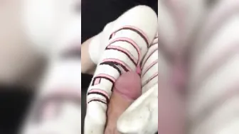 Kinky white socks (sockjob)