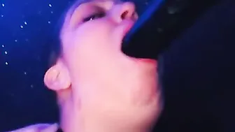 Sucking Off my Triple Dick Sex Toy  bbcs