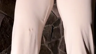 Pissing and fucking - Milf piss into leggings and getting rough nailed