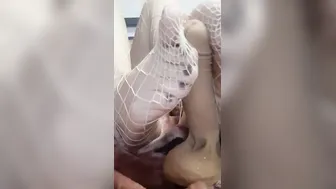 Leonas Fishnet toejob. Quick before her husband getting home