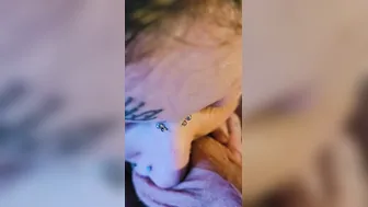 Licking daddys nuts and sucking off dick