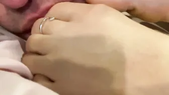 ADORABLE SOCKS SMELLY TOES LICKING FOOT