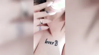 Skank ejaculates all over dildo dildo licks her own thick cum