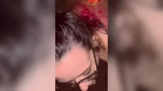 Wax covered punk mom blows bfs penis