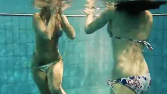 Hottest chicks swim naked underwater