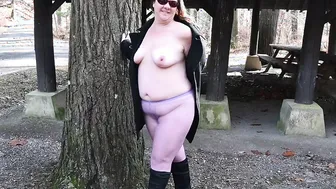 Purple tights public