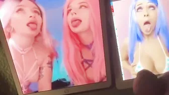 Creampie on two iPads | Inked dude vs Ahegao teenagers