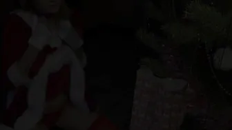 Lusty xXxmas rabbit getting a Goddess cum on titties