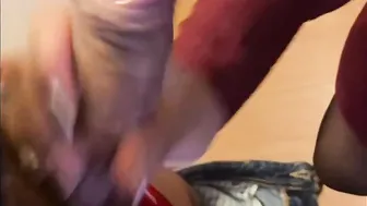Pov fellatio and sockjob