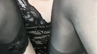 hot blonde into underwear getting blindfolded jizzed surprise