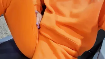 She cant wait anymore Risky masturbation into aeroport bathroom