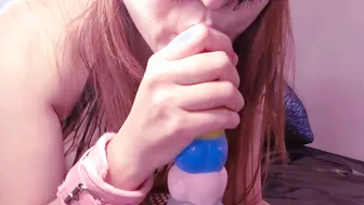 愛液まみれでイキまくり♡巨大ディルドオナニー