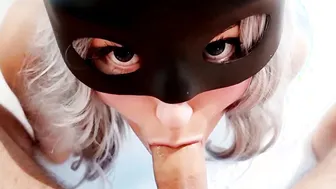 Cosplay CuteRirinX +19 year old - Beauty bunny Fellatio + Cum inside mouth