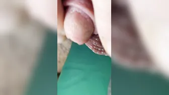 Fucking myself with a adorable fake-dick and jerking off my gigantic clitoris
