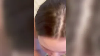 Putting Anal beads inside my tight asshole then sucking off dick  nuts until he ejaculates inside my eye