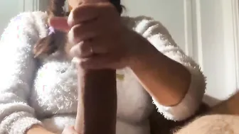 Filipina Maid Uses chinese Squeeze Grip On Massive Dick - Facial Cummed Training