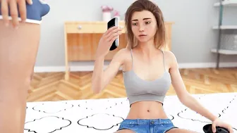 Rubbing a huge penis between stepsisters slim thighs l My sexiest gameplay moments l Milfy City l Part #2
