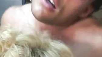See fake titty mom got on the floor and suck