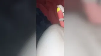 Posing butt with sex toy