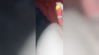 Posing butt with sex toy