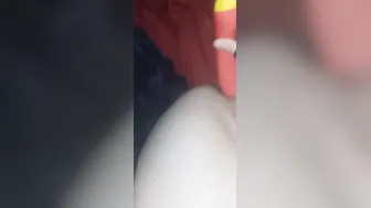 Posing butt with sex toy