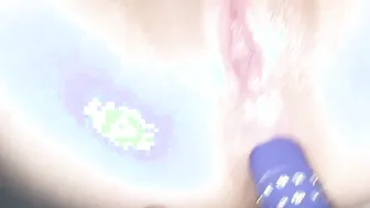 Wifey jizzes with toy deep inside her arse