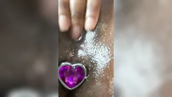Showing off my Purple Heart ass plug