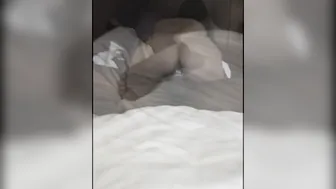 Dark Haired Goddess-fiance riding black penis
