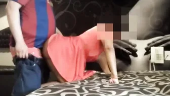 That Little Short Dress Goes Good With Cum On Her Butt