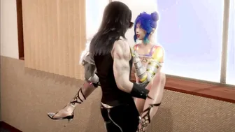 Cyberpunk Johnny Silverhand and Moxes (eastern) FELLATIO Doggy Style Lifting Fondling Cummed