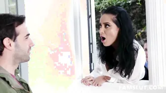 Stepmom Crystal Rush Stuck into Windows and Plowed By 2 Stepsons