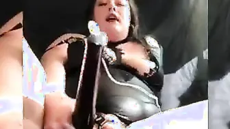 After Online Strap-On Session Orgasm