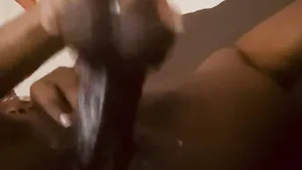 CREAMY BLACK MASTURBATION