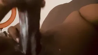 CREAMY BLACK MASTURBATION