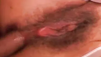 Older whore with a unshaved twat getting fuck by a