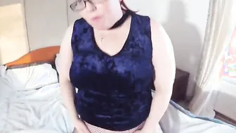Haley inside Date Night Dress Fishnet Stockings and Heels