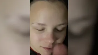 Short ninja bimbos dances then getting cumshot on