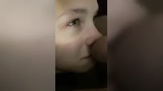 Bunny getting cummed into her nose face sitting