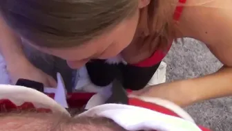 Cheating Fiance Blows Santas Nuts Dry #Facial