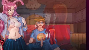 Harem Hero one SplitBang Redhair Nico Robin with Sanji Fcking Bunny women Rough