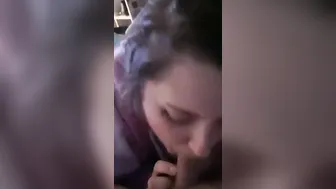 Skank with Boned up Make up Deep Throats Penis