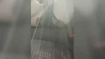 Hoe masturbating inside vehicle