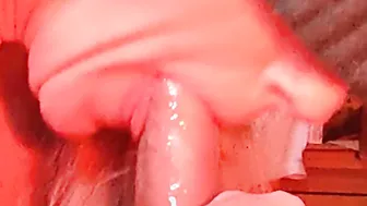 Sucking Off the Cum out of My Bfs Fat Dick